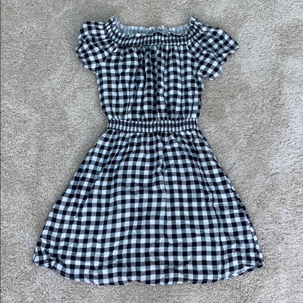 Everly, black and white gingham dress